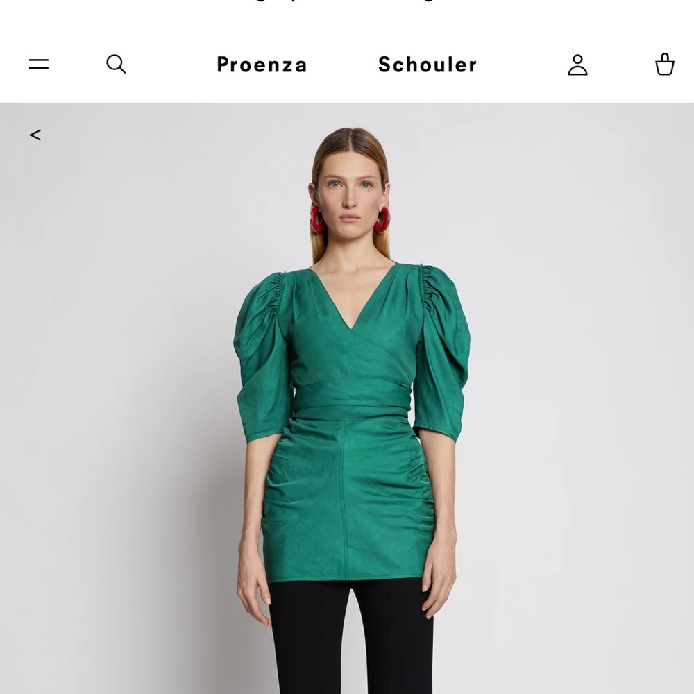 NWT Proenza Schouler Green Top, still on website! size 8! Retails $1290